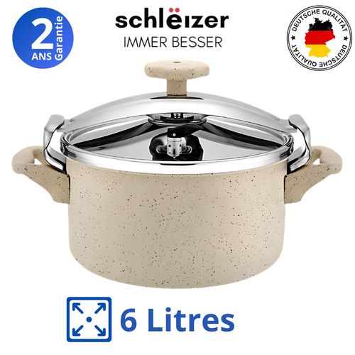 schlëizer Cocotte Minute - Autocuiseur - Revetement Granit - 6 Litres